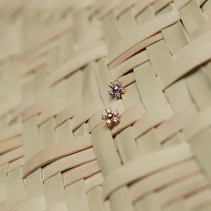 Little Taonga: Manuka Gem Studs - Gold