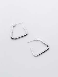 Some Jewellery: Silver Square Hoops