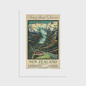 100 New Zealand: Franz Josef Glacier - Tourist Print