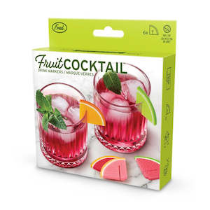 Novelty: Fruit Cocktail Drink Markers - Set Of 6