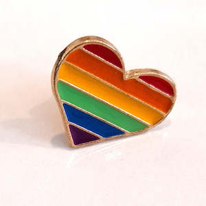 Some Jewellery: Rainbow Heart Brooch