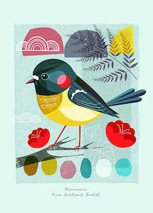 Ellen Giggenbach: Miromiro, Small Birds Of NZ - Ellen Giggenbach