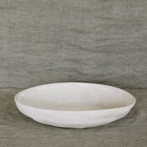 Ceramic Large Oval Bowl - Oatmeal