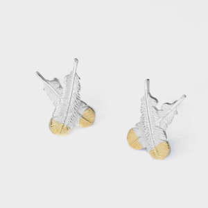 Huia Feather Earrings - Silver
