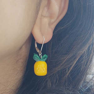 Rainey Design: Pineapple Drop Earrings
