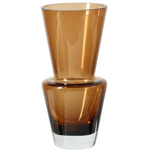 Amber Glass Vase Small