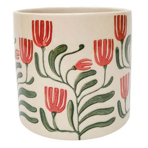 Vases Planters And Pots: Pilbra Planter - Green/Red
