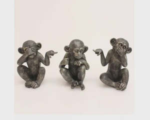 See No Hear No Speak No Evil Monkeys - Set of 3
