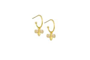 Tiger Tree: Gold Free Bee Earrings
