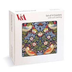 Kitchen: Strawberry Thief - Set of 4 Coasters