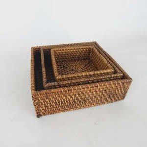 Lombok Square Tray Brown - 3 sizes