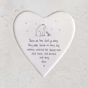 Porcelain Heart Coaster - Those we Love