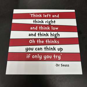 Dr Seuss Word Block - Think Left