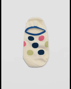 S + G Socks - White with Rainbow Spots