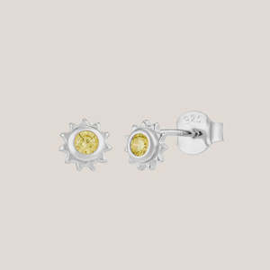 Cloud Nine Jewellery: Life Force Sun Studs - Silver