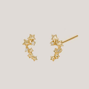 Among The Stars Climber Earrings - Gold