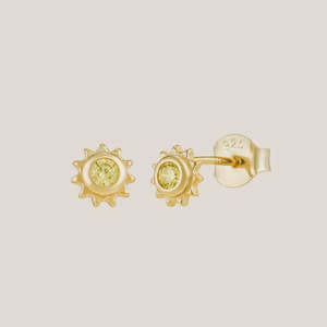 Cloud Nine Jewellery: Life Force Sun Studs - Gold