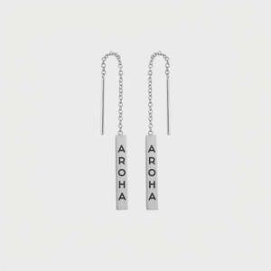 Aroha Thread Earrings - Silver