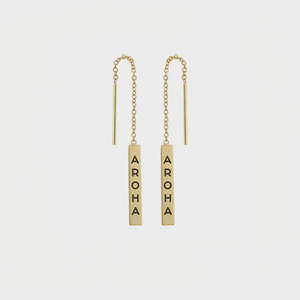 Little Taonga: Aroha Thread Earrings - Gold