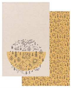 Tea Towels Dishclothes: Stay Wild Set of 2 - Tea Towel (SALE)