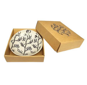 Homewares: Jo Luping - Harakeke Black on White Bowl