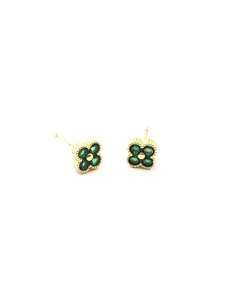 Tiger Tree: Emerald Crystal Clover Stud