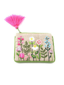 Tiger Tree: Flower Garden Embroided Purse