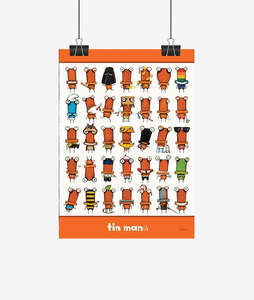 Tin Man By Tony Cribb: Tin Man Mania Tea Towel