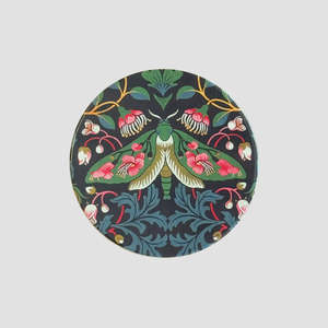 Tanya Wolfkamp Ceramic Coaster - Damask Moth