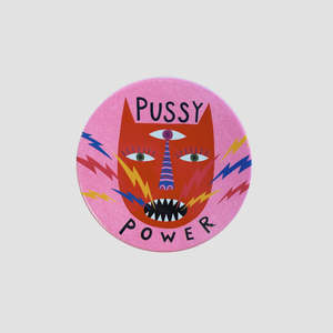 Kitchen: Studio Soph Ceramic Coaster - Pussy Power
