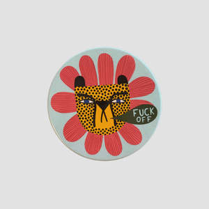 Kitchen: Studio Soph Ceramic Coaster - F*ck Off