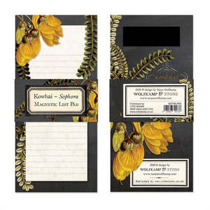 Tanya Wolfkamp Magnetic Notepad -Kowhai Flower