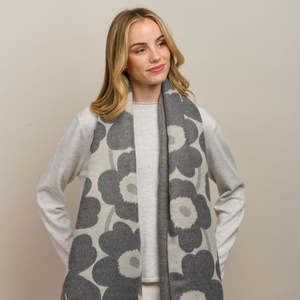 Grey Tall Poppy Scarf