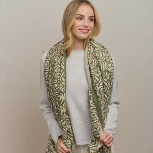 Green Wild Rose Scarf