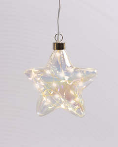 Homewares: Hanging Pearl Tint Star Light