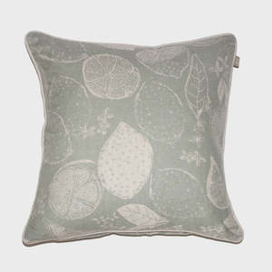 Raine and Humble Lemon Marmalade Cushion - Sage