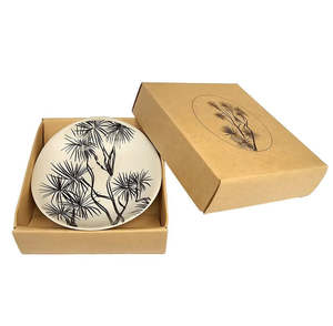 Homewares: Jo Luping -Ti Kouka Black on White Bowl