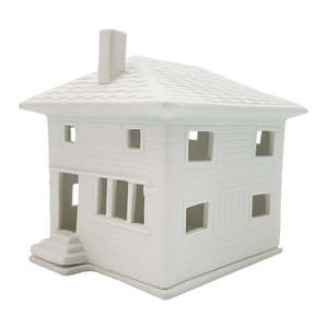Homewares: Porcelain Tealight House - City Villa