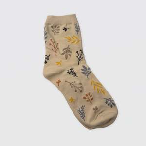 S + G Socks - Natural w/ Autumn Twigs