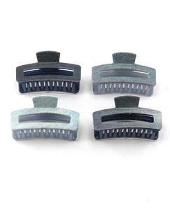 Denim Print Hair Clips