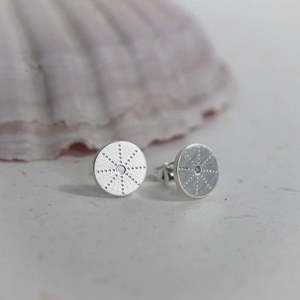 Little Taonga: Kina And Moana Studs - Silver