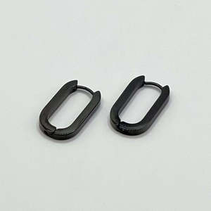 Black Rectangle Hoops