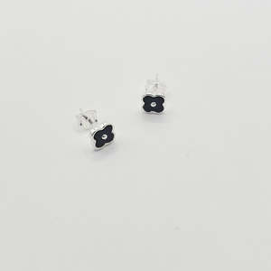 Some Jewellery: Sterling Silver Black Blossom Studs
