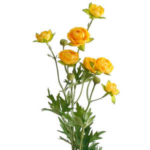 Yellow Petit Ranunculous Spray - Faux