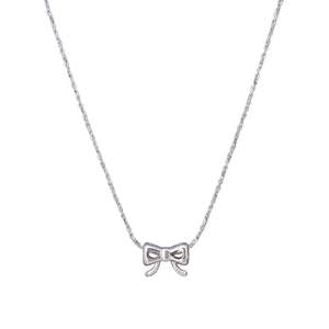Tiger Tree: Silver Sailor Bow Necklace