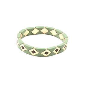 Tiger Tree: Mint Triangle Bracelet