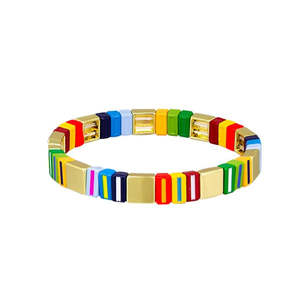 Tiger Tree: Blue/ Green Pez Candy Tile Bracelet