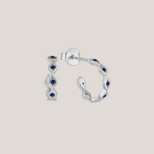 Eye of Clarity Hoops - Silver