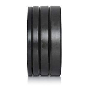 Olympic Plates: 100KG Black Bumper Plates Set