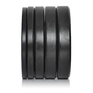 150KG Black Bumper Plate Set